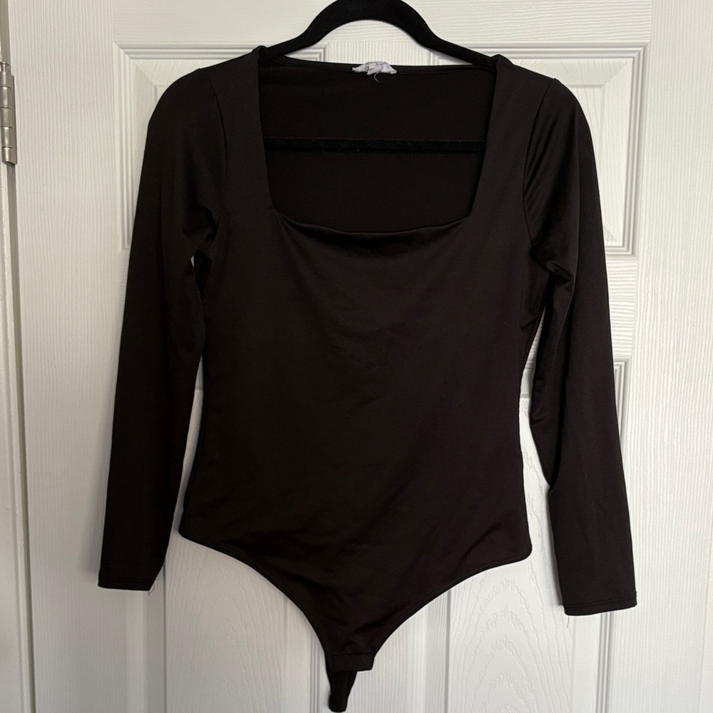 Elegant Black Long Sleeve Bodysuit